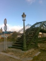 Réverbère de l'ancien pont tournant de l'ancien canal Charleroi-Bruxelles